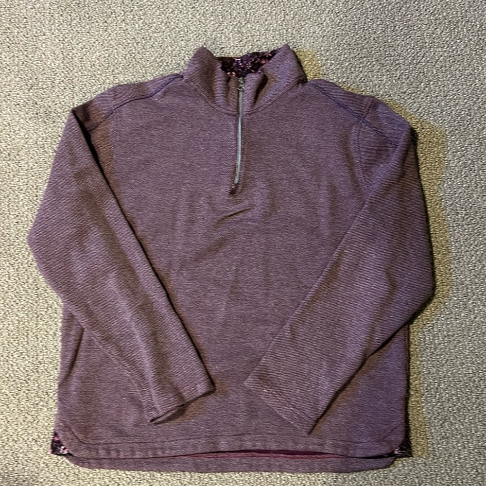 Large, Purple, Quart Zip Sweater from Robert Graham